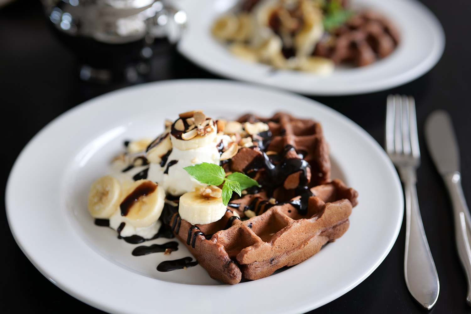 トリプルチョコレートワッフル - AlohaDays Kitchen料理教室